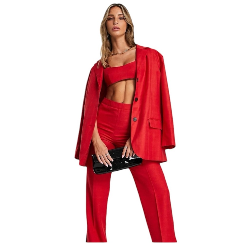 Topshop || NWT || Red Single Breasted Blazer Jacket
